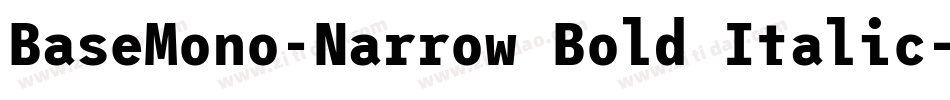 BaseMono-Narrow Bold Italic字体转换
